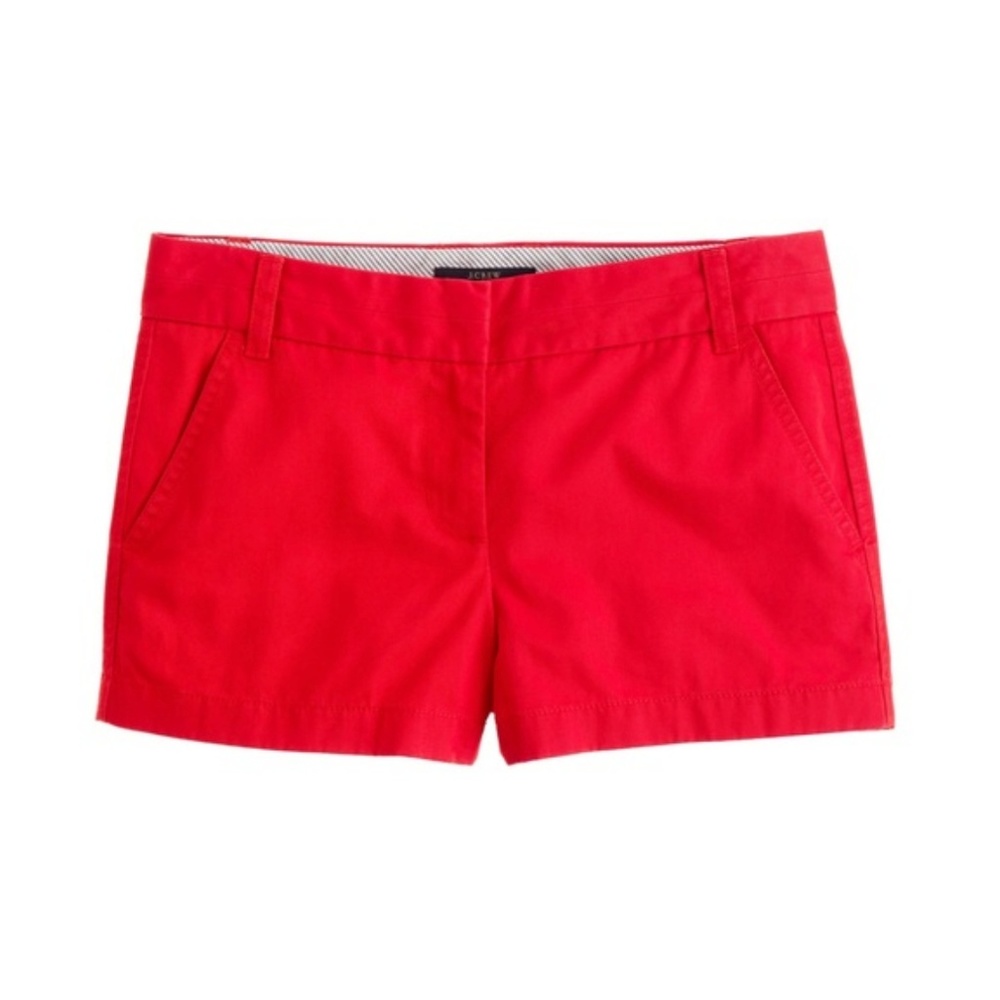 J. Crew Red 3" Chino Shorts